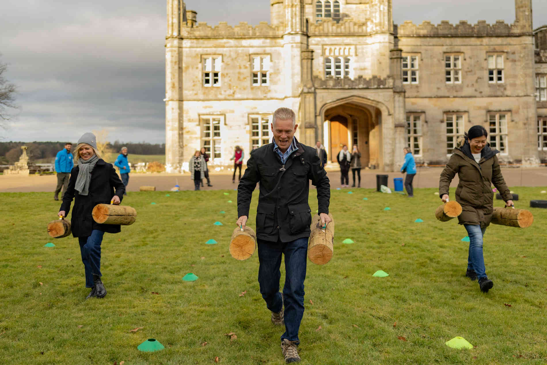 Blairquhan Castle log carrying