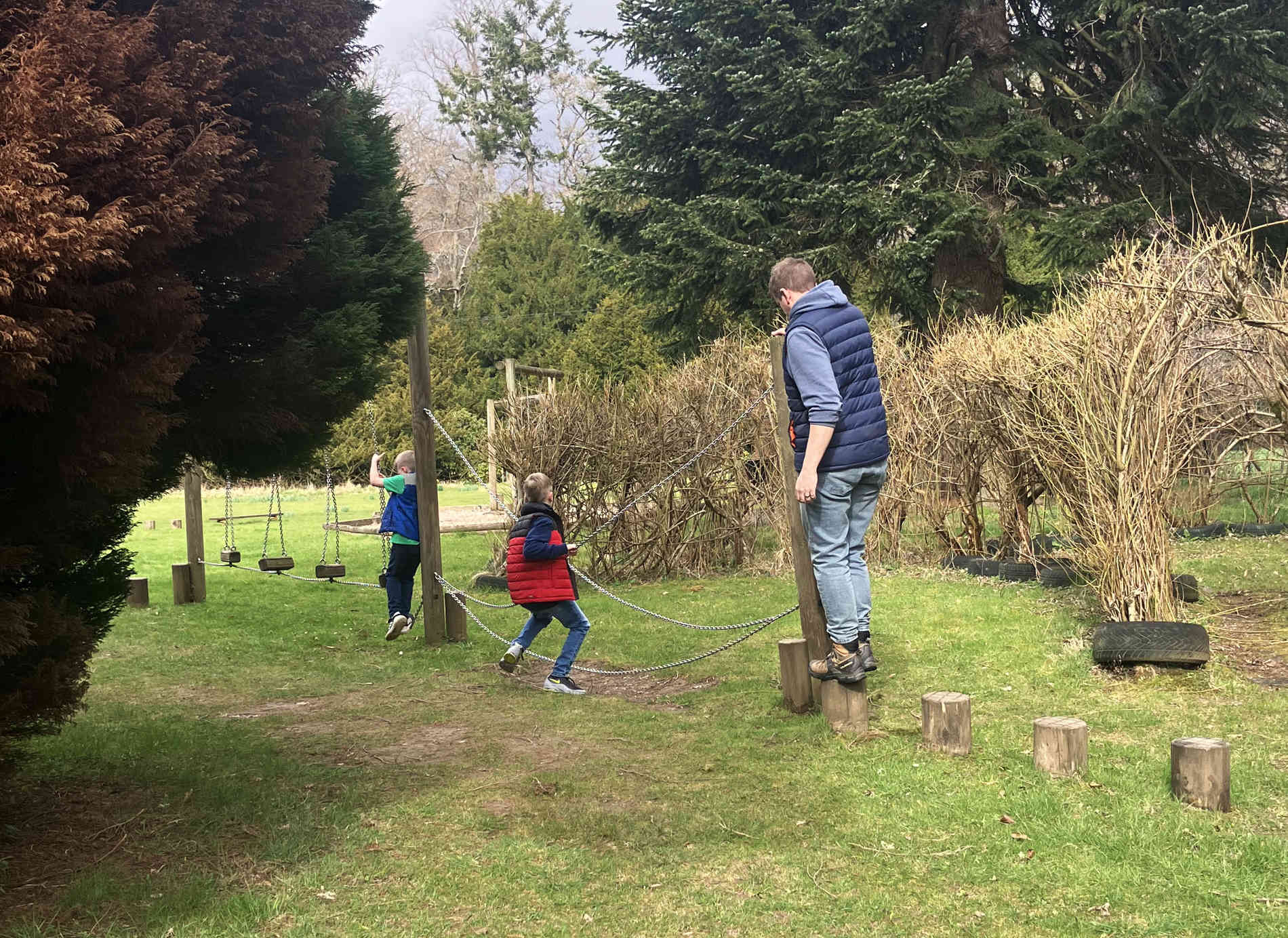 Enjoying the grounds