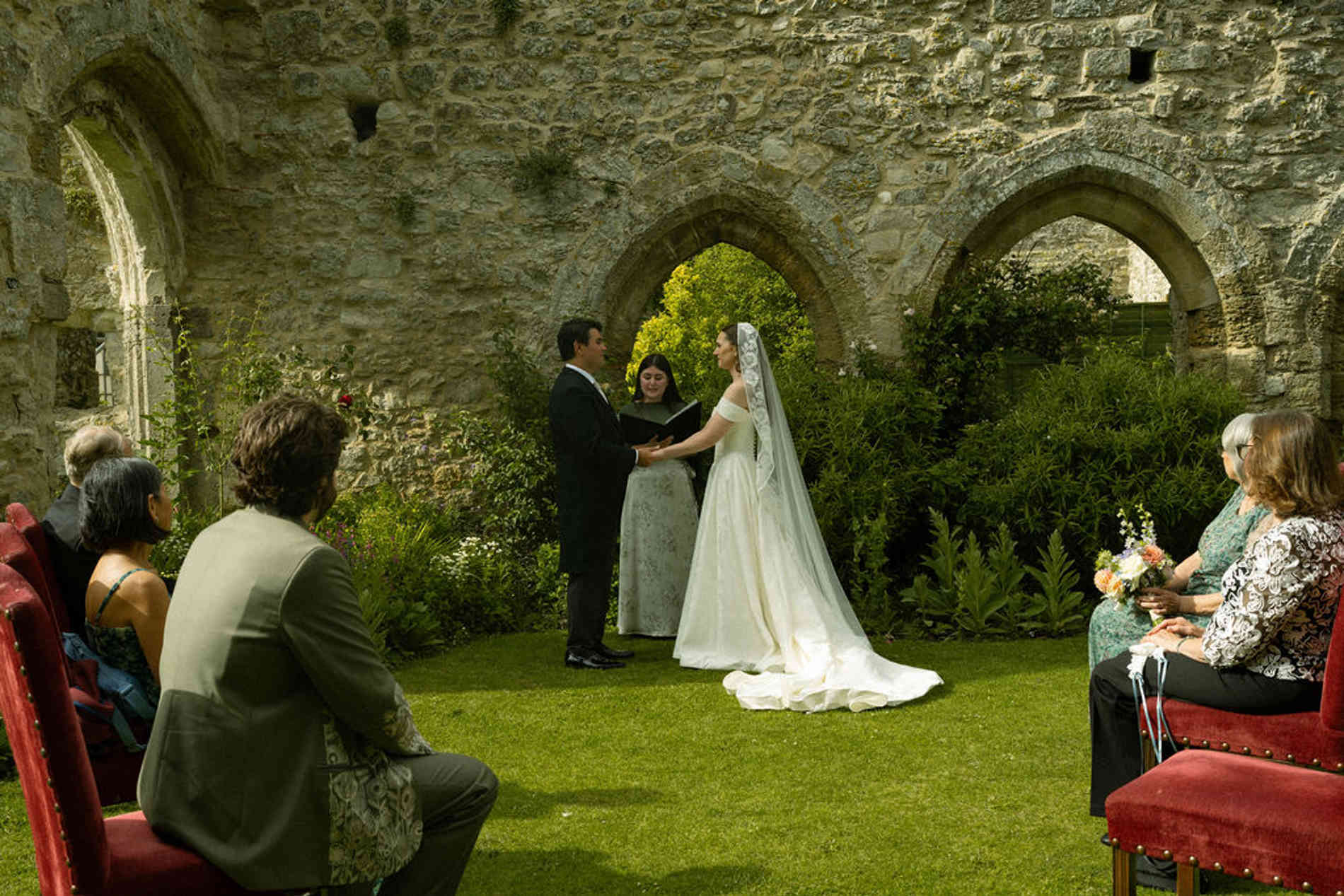 Rachel and Travis on their wedding day