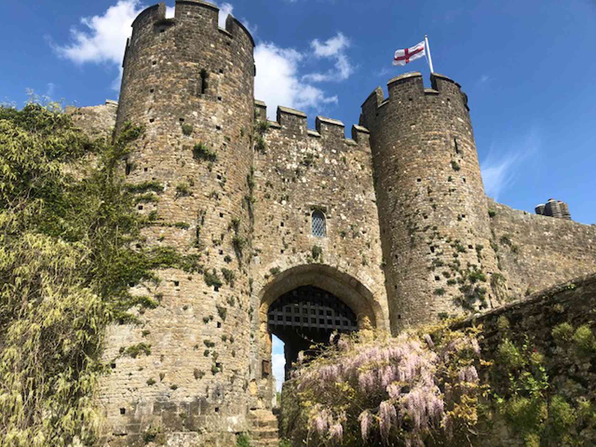 Amberley Castle courtyard and gardens