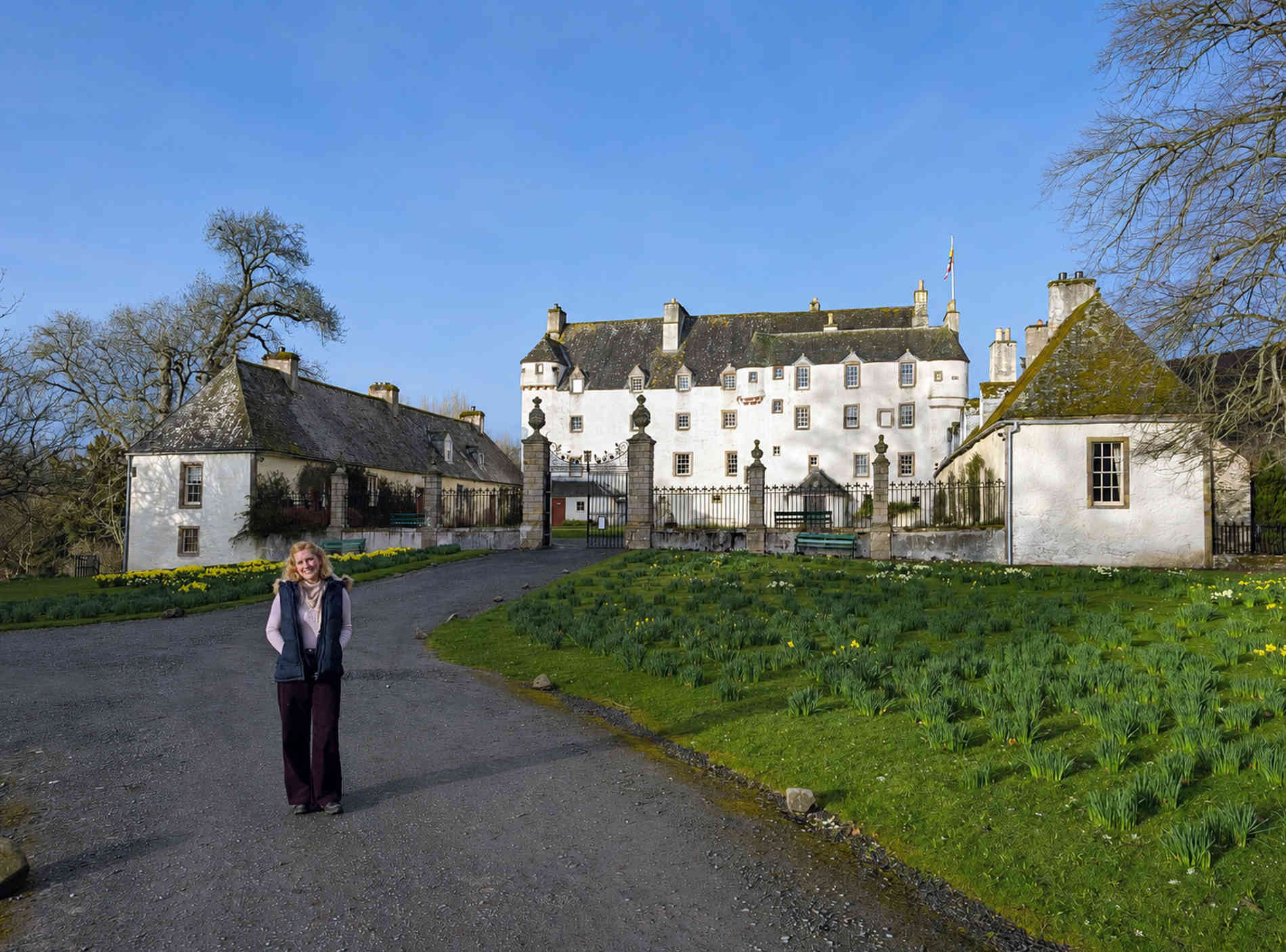 Amy outside Traquair